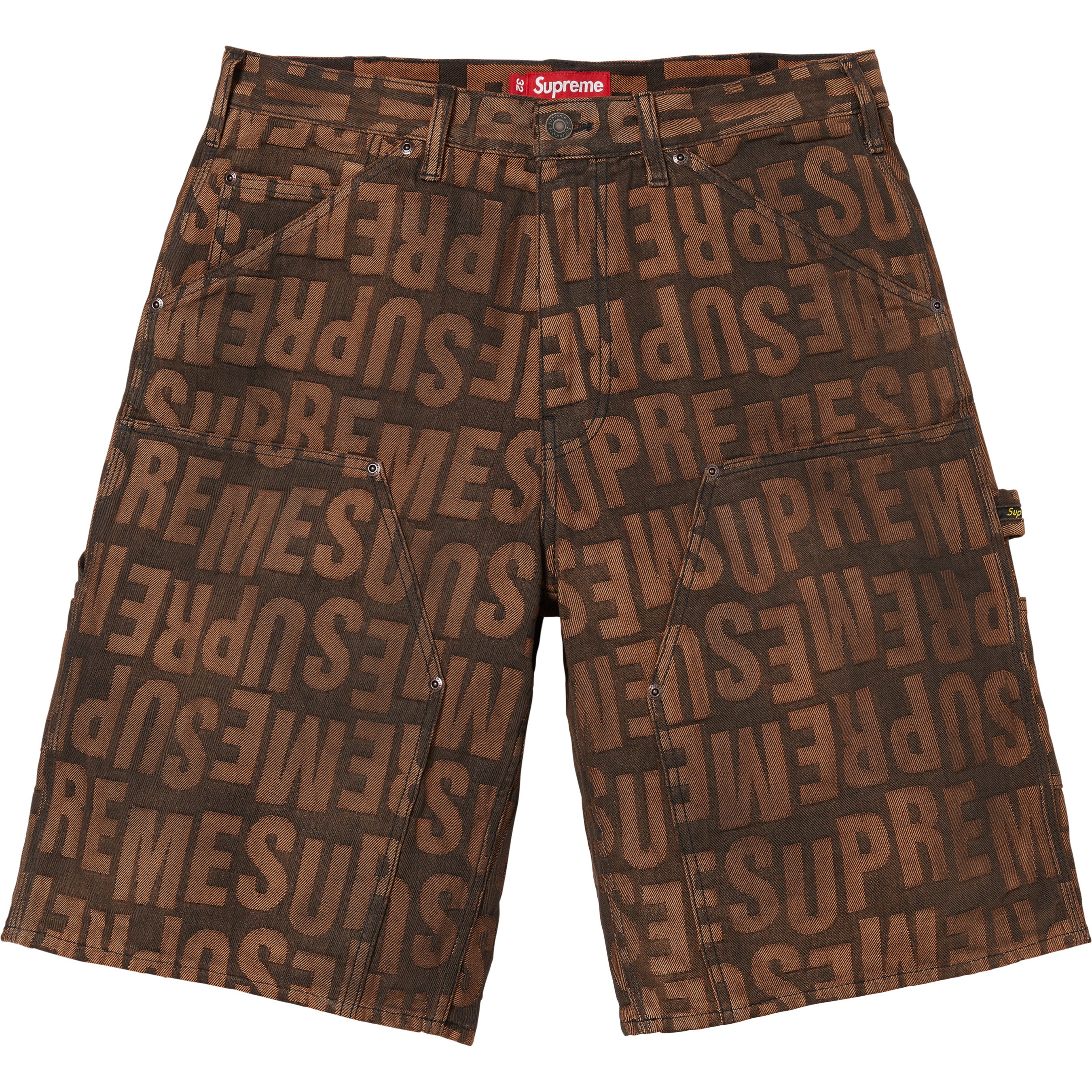 Repeat Jacquard Double Knee Denim Short view 2